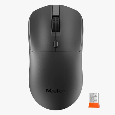 Мышь Meetion R546 Black, Wireless, Оптическая, 1600DPI, 4 Button, 2xAAA, USB, 2.4 GHz, Чёрный