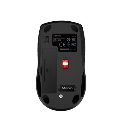 Мышь Meetion R560 Black, Wireless, Оптическая, 1600DPI, 4 Button, 1xAA, USB, 2.4 GHz