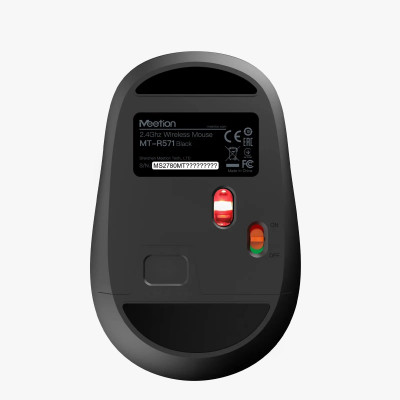 Мышь Meetion R571 Black, Wireless, Оптическая, 1600DPI, 4 Button, 1xAA, USB, 2.4 GHz