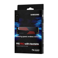 Твердотельный накопитель 1Tb SSD Samsung 990 PRO, M.2 PCIe4.0 NVMe1.3, TBW 600, R7450MB/s W6900MB/s