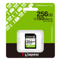 Карта памяти SD, Kingston Canvas Select Plus 256Gb, SDS3/256GB, UHS-I, U1, V10, 150Мб/с