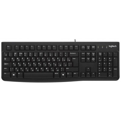 Клавиатура Logitech K120, 105 keys, EN/RU, 1,5 m, USB, Черный Клавиатура Logitech K120, 105 keys, EN/RU, 1,5 m, USB, Черный