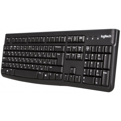 Клавиатура Logitech K120, 105 keys, EN/RU, 1,5 m,  USB, Черный