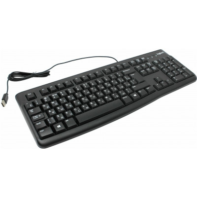 Клавиатура Logitech K120, 105 keys, EN/RU, 1,5 m,  USB, Черный