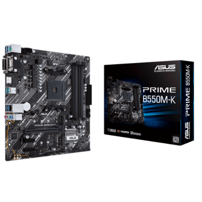 Материнская плата ASUS PRIME B550M-K AM4 4xDDR4 4xSATA3 RAID 2xM.2 DVI-D D-Sub HDMI mATX Материнская плата ASUS PRIME B550M-K AM4 4xDDR4 4xSATA3 RAID 2xM.2 DVI-D D-Sub HDMI mATX