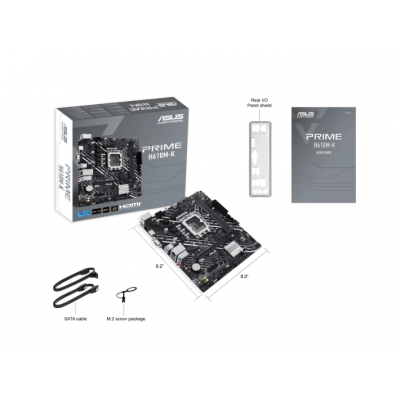 Материнская плата ASUS PRIME  H610M-K, LGA1700 2xDDR5 4xSATA3 M.2 1xVGA 1xHDMI mATX