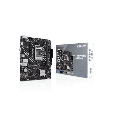 Материнская плата ASUS PRIME  H610M-K, LGA1700 2xDDR5 4xSATA3 M.2 1xVGA 1xHDMI mATX