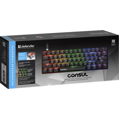 Клавиатура механическая USB Defender Consul GK-220 Клавиатура механическая USB Defender Consul GK-220