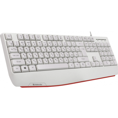 Клавиатура USB Defender Atom HB-546 белый