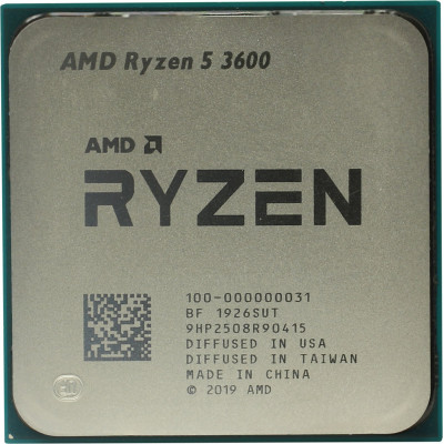Процессор AMD Ryzen 5 3600 3,6Гц (4,2ГГц Turbo), AM4, 7nm, 6/12, L2 3Mb, L3 32Mb, 65W, OEM Процессор AMD Ryzen 5 3600 3,6Гц (4,2ГГц Turbo), AM4, 7nm, 6/12, L2 3Mb, L3 32Mb, 65W, OEM