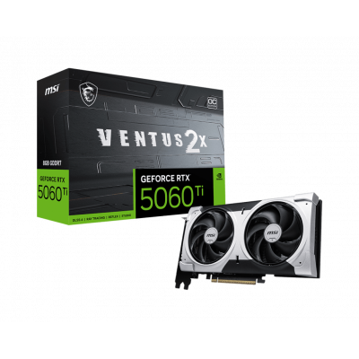 Видеокарта MSI GeForce RTX 5060 Ti 8G VENTUS 2X OC PLUS, 8Gb GDDR7 128-bit 1xHDMI 3xDP G506T-8V2CP Видеокарта MSI GeForce RTX 5060 Ti 8G VENTUS 2X OC PLUS, 8Gb GDDR7 128-bit 1xHDMI 3xDP G506T-8V2CP