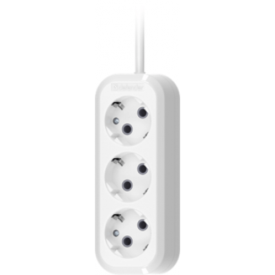 Удлинитель с заземлением Defender R330 16 А, 15 м, 3 розетки, белый Удлинитель с заземлением Defender R330 16 А, 15 м, 3 розетки, белый