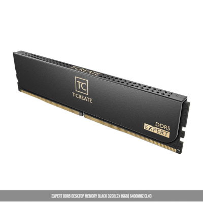Оперативная память 32GB Kit (2x16GB) 6400MHz DDR5 TeamGroup EXPERT CL40 Black CTCED532G6400HC40BDC01
