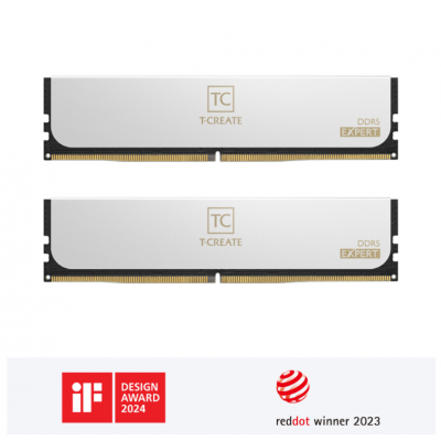 Оперативная память 32GB Kit (2x16GB) 6400MHz DDR5 TeamGroup EXPERT CL40 White CTCWD532G6400HC40BDC01