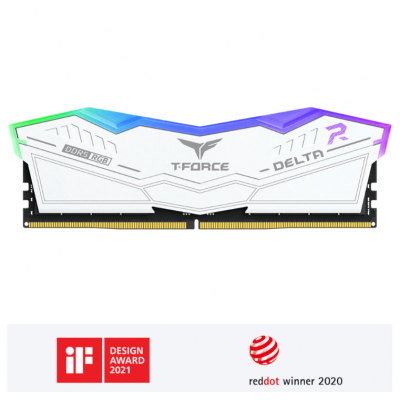 Оперативная память 64GB Kit (2x32GB) 6000MHz DDR5 TeamGroup DELTA RGB CL38 WH FF4D564G6000HC38ADC01