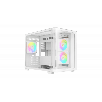 Корпус Ocypus Iota C50 WH Curve ARGB Digital mATX/ITX 2xUSB Type-C Белый Iota-C50-WHD300CD-GL