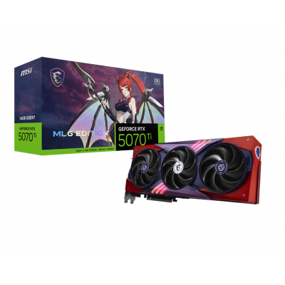 Видеокарта MSI GeForce RTX 5070 Ti 16G MLG EDITION OC, 16Gb GDDR7 256-bit 1xHDMI 3xDP G507T-16MEC