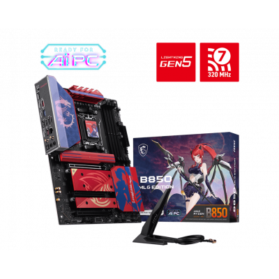 Материнская плата MSI B850 MLG EDITION AM5 4xDDR5 4xSATA3 RAID 4xM.2 HDMI 3xType-C ATX