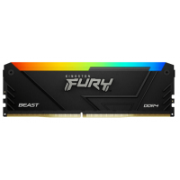 Оперативная память 16GB DDR4 3200MHz Kingston FURY Beast RGB Black CL16 KF432C16BB12A/16WP Оперативная память 16GB DDR4 3200MHz Kingston FURY Beast RGB Black CL16 KF432C16BB12A/16WP