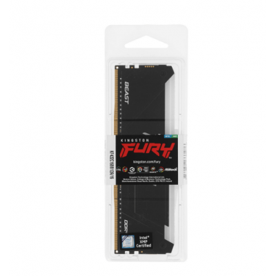 Оперативная память 16GB DDR4 3200MHz Kingston FURY Beast RGB Black CL16 KF432C16BB12A/16WP Оперативная память 16GB DDR4 3200MHz Kingston FURY Beast RGB Black CL16 KF432C16BB12A/16WP