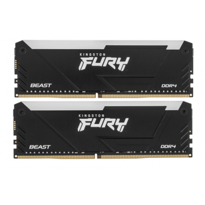 Оперативная память 32GB Kit (2x16Gb) DDR4 3200MHz Kingston FURY Beast RGB CL16 KF432C16BB12AK2/32WP Оперативная память 32GB Kit (2x16Gb) DDR4 3200MHz Kingston FURY Beast RGB CL16 KF432C16BB12AK2/32WP