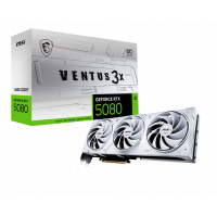 Видеокарта MSI GeForce RTX 5080 16G VENTUS 3X OC WHITE, 16G GDDR7, 256bit 1xHDMI 3xDP G5080-16V3CW