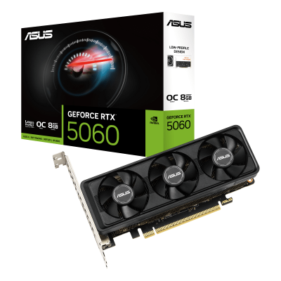Видеокарта ASUS GeForce RTX5060 8Gb, LP BRK OC Edition, GDDR7 2xHDMI DP RTX5060-O8G-LP-BRK Видеокарта ASUS GeForce RTX5060 8Gb, LP BRK OC Edition, GDDR7 2xHDMI DP RTX5060-O8G-LP-BRK
