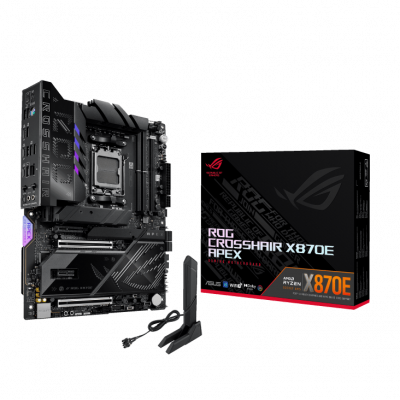 Материнская плата ASUS ROG CROSSHAIR X870E APEX AM5 2xDDR5 4xSATA Raid 5xM.2 3xType-C ATX Материнская плата ASUS ROG CROSSHAIR X870E APEX AM5 2xDDR5 4xSATA Raid 5xM.2 3xType-C ATX