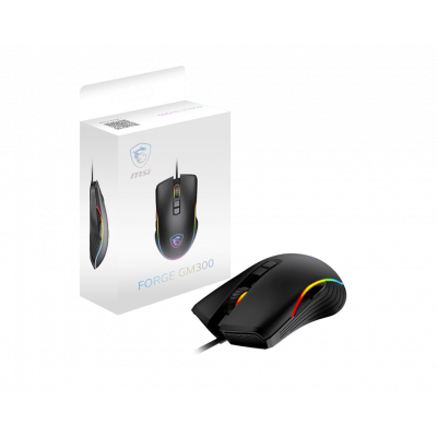 Мышь MSI FORGE GM300 USB2.0/RGB/7 кн./Вес 118г./Кабель 1.5м./Черный