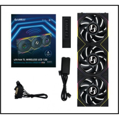 Вентилятор для корпуса Lian Li UNI FAN TL120 LCD Wireless 3x120mm Черный G99.12TLLCD1W3B.00 Вентилятор для корпуса Lian Li UNI FAN TL120 LCD Wireless 3x120mm Черный G99.12TLLCD1W3B.00