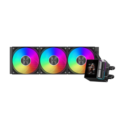 Водяное охлаждение для CPU PCCooler DS360 ARGB Display BK 115X/1200/1700/1851/AM4/AM5 Черный