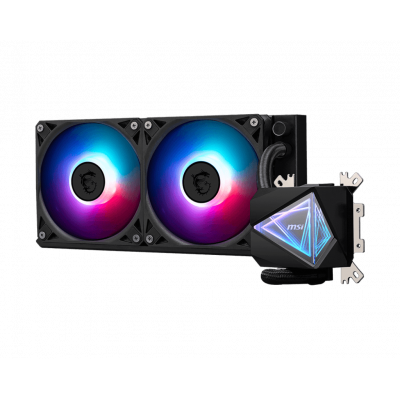 Водяное охлаждение для CPU MSI MAG CORELIQUID I240 Socket Intel/AMD, ARGB GEN2, Fan 2x120см Черный