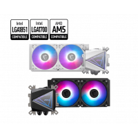 Водяное охлаждение для CPU MSI MAG CORELIQUID I240 WHITE Socket Intel/AMD, ARGB, Fan 2x120см Белый Водяное охлаждение для CPU MSI MAG CORELIQUID I240 WHITE Socket Intel/AMD, ARGB, Fan 2x120см Белый