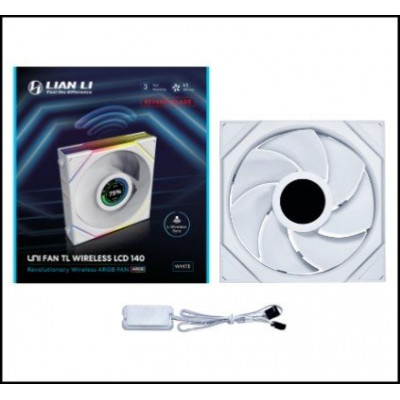 Вентилятор для корпуса Lian Li UNI FAN TL WIRELESS LCD 140 REVERSE BLADE White G99.14RTLLCD1W1W.00