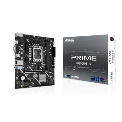 Материнская плата ASUS PRIME H810M-K, LGA1851 H810 2xDDR5 4xSATA 1xM.2 1xPCIe 4.0 HDMI D-Sub mATX Материнская плата ASUS PRIME H810M-K, LGA1851 H810 2xDDR5 4xSATA 1xM.2 1xPCIe 4.0 HDMI D-Sub mATX