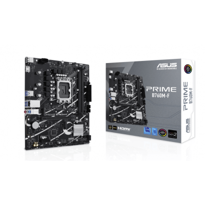 Материнская плата ASUS PRIME B760M-F, LGA1700 B760 2xDDR5 4xSATA3 2xM.2 RAID HDMI mATX