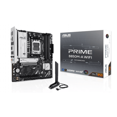 Материнская плата ASUS PRIME B850M-A WIFI, AM5 4xDDR5 4xSATA3 RAID 3xM.2 1хHDMI 2хDP mATX Материнская плата ASUS PRIME B850M-A WIFI, AM5 4xDDR5 4xSATA3 RAID 3xM.2 1хHDMI 2хDP mATX