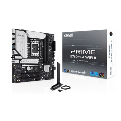 Материнская плата ASUS PRIME B760M-A WIFI II, LGA1700 4xDDR5 4xSATA3 2xM.2 RAID 1xHDMI 1xDP mATX