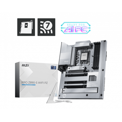 Материнская плата MSI PRO Z890-S WIFI PZ LGA1851 4xDDR5 4xSATA3 RAID 3xM.2 HDMI DP 2xType-C ATX