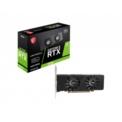 Видеокарта MSI GeForce RTX 3050 LP E 6G OC, 6G GDDR6 96-bit 2xHDMI DP