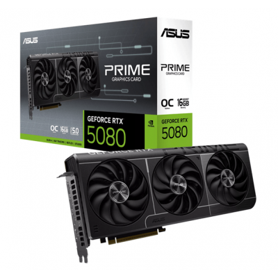 Видеокарта ASUS GeForce RTX5080 PRIME 16GB GDDR7 OC Edition 256bit HDMI 3DP PRIME-RTX5080-O16G