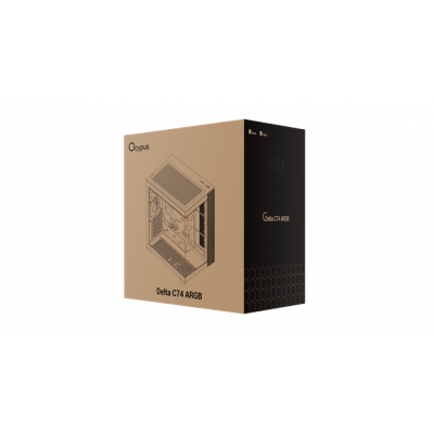 Корпус Ocypus Delta C74 WH ARGB ATX/MATX/ITX, USB3.0x2, Type C, Белый, Delta-C74-WHD200XX-GL
