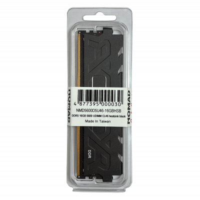 Оперативная память 16GB DDR5 5600MHz NOMAD UDIMM CL46 NMD5600D5U46-16GBHSB Heatsink Black Оперативная память 16GB DDR5 5600MHz NOMAD UDIMM CL46 NMD5600D5U46-16GBHSB Heatsink Black