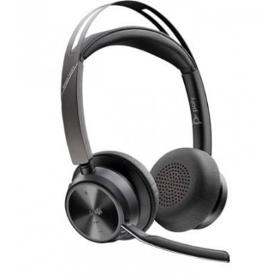 Наушники Poly Voyager Focus 2 Microsoft Teams Certified USB-C-C Headset +USB-C/A Adapter +Charging Stand (9T9J6AA#AC3)