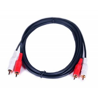 Кабель PROCAST Cable 2RCA/2RCA.2, 2RCA(male)-2RCA(male), черный, длина 2m