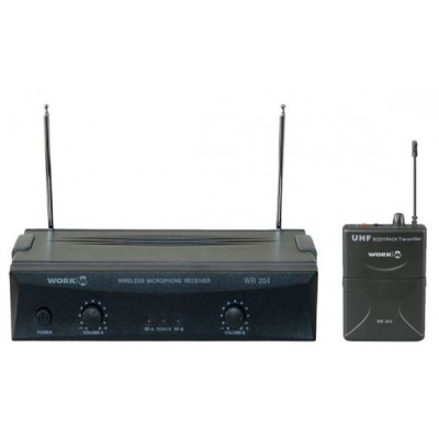 Комплект беспроводных петличных микрофонов WORK WR 204/2, 4 канала VHF