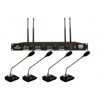4-канальная беспроводная конференц-система UHF AMS MU 404 + MS 104 / G5