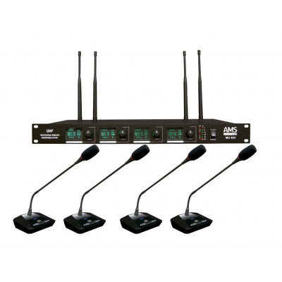 4-канальная беспроводная конференц-система UHF AMS MU 404 + MS 104 / G5
