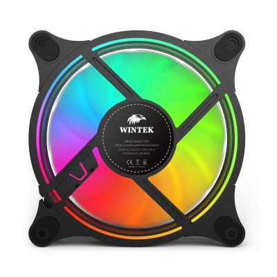 Вентилятор для корпуса Wintek 1300-B-12, 12 см, 4 pin MOLEX, fRGB