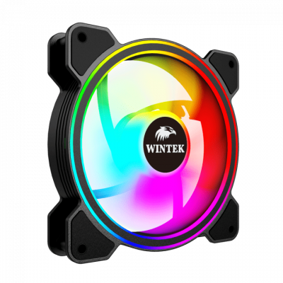 Вентилятор для корпуса Wintek M9-B-12 PRO ARGB, 12 см, 3 pin ARGB + 4 pin PWM